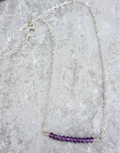 Load image into Gallery viewer, Amethyst Bar Necklace
