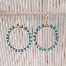 Load image into Gallery viewer, Jolie Turquoise Hoops
