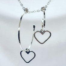 Load image into Gallery viewer, Heart Charm Hoops
