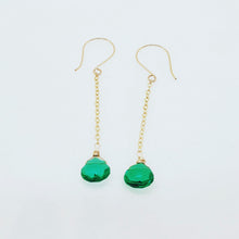 Load image into Gallery viewer, Emerald drop earrings
